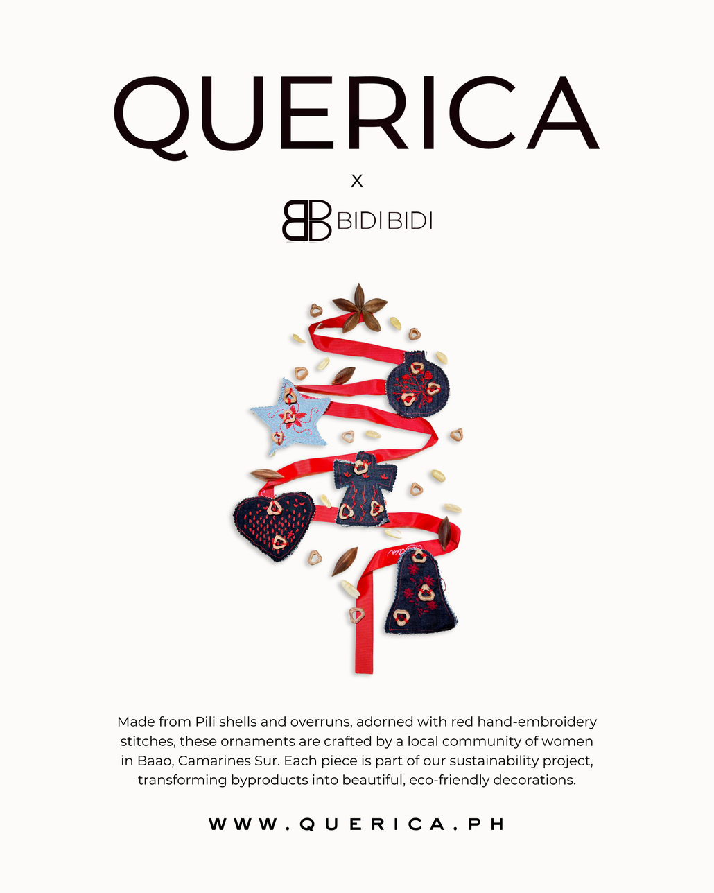 Pili Shell Ornaments (Set of 6)